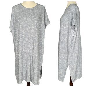 J. Jill Cover‎ Up Women Size L Heather Blue Sleeveless Stretch Side Hem Slit